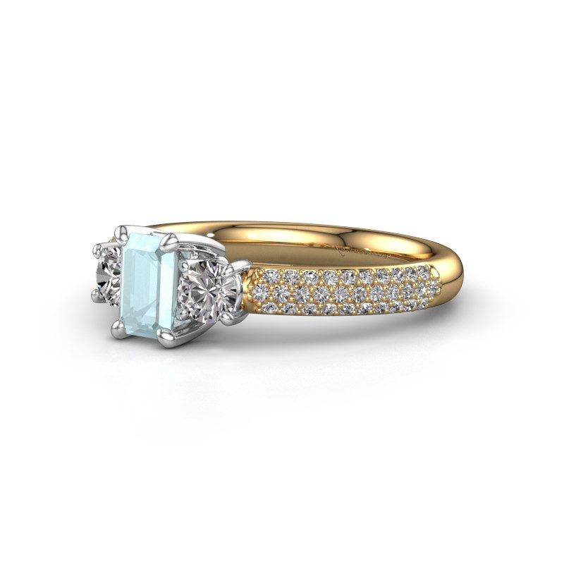 Image of Engagement Ring Marielle Eme<br/>585 gold<br/>Aquamarine 6x4 mm