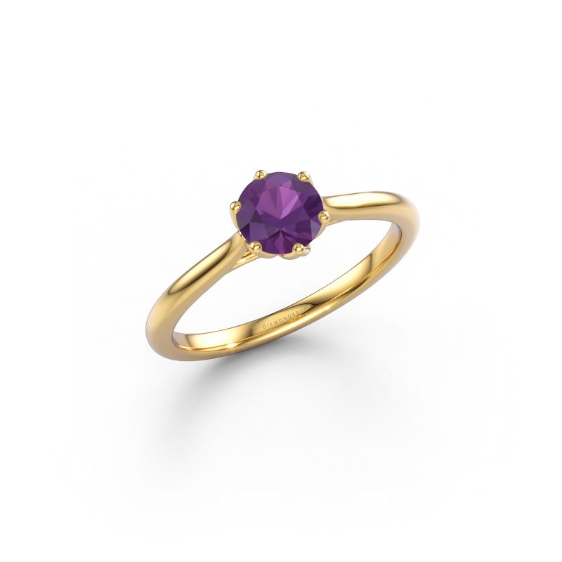 Verlobungsring Winona RND 585 Gold Amethyst 5 mm