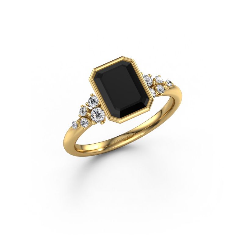 Engagement ring Aliyah EME 585 gold black diamond 2.10 crt