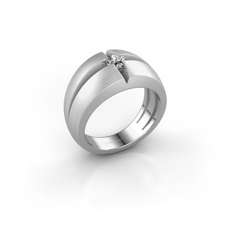 Image of Men's ring rens<br/>585 white gold<br/>Diamond 0.25 crt