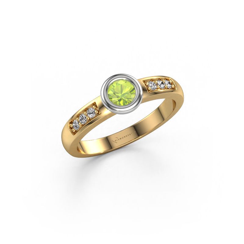Engagement ring Lieke 585 gold peridot 4 mm