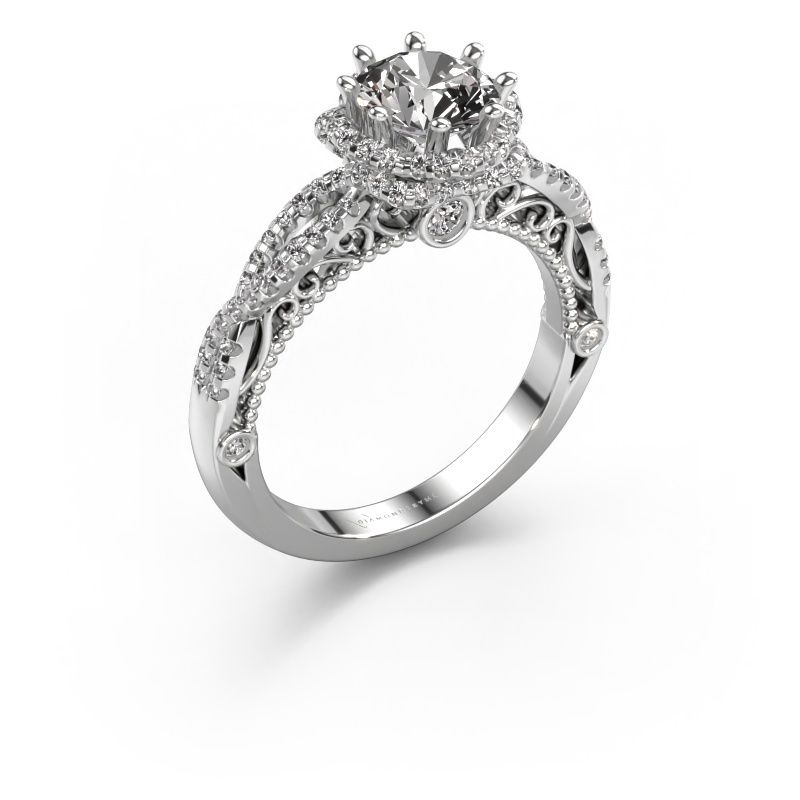 Engagement ring Lysanne 950 platinum diamond 1.45 crt
