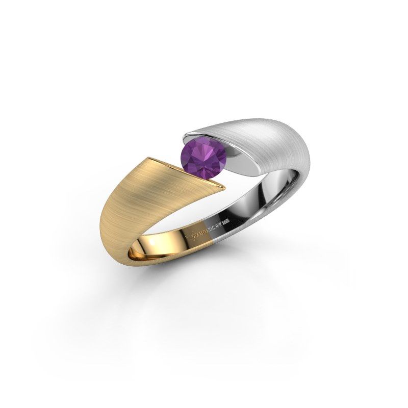 Image de Bague de fiançailles Hojalien 1<br/>585 or jaune<br/>Améthyste 4 mm