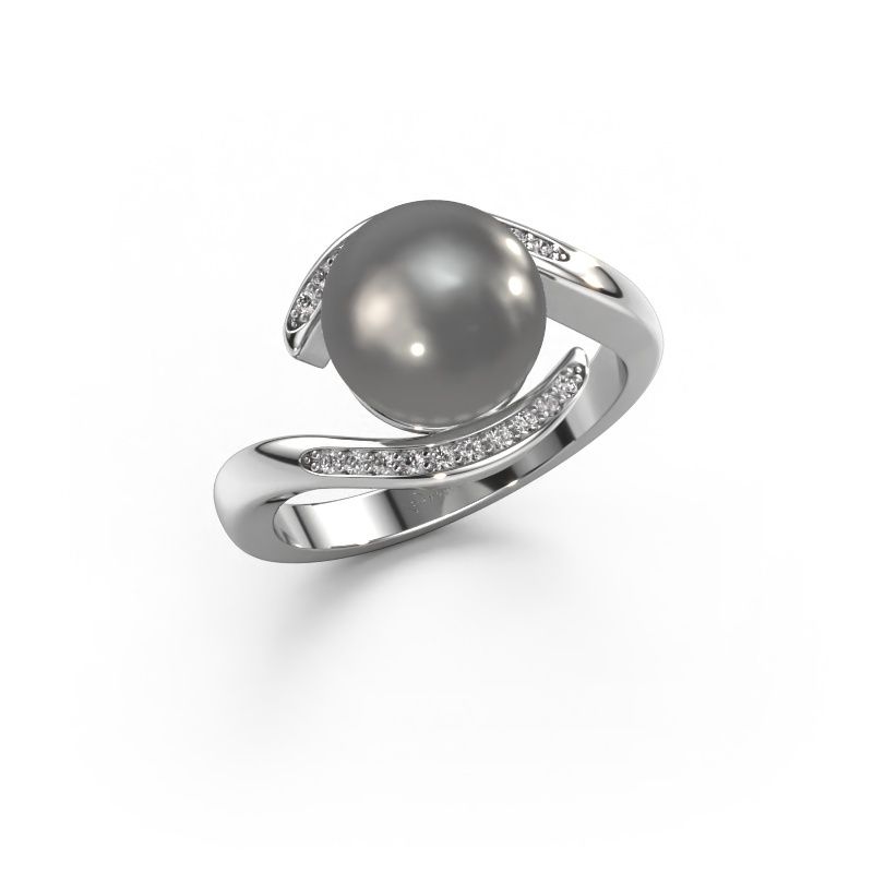 Ring Dedra 950 platinum grey pearl 9 mm
