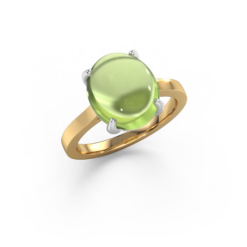 Ring Mallie 1 585 goud peridoot 7x5 mm