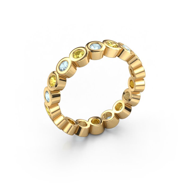 Bague superposable Edwina 2 585 or jaune saphir jaune 2.5 mm