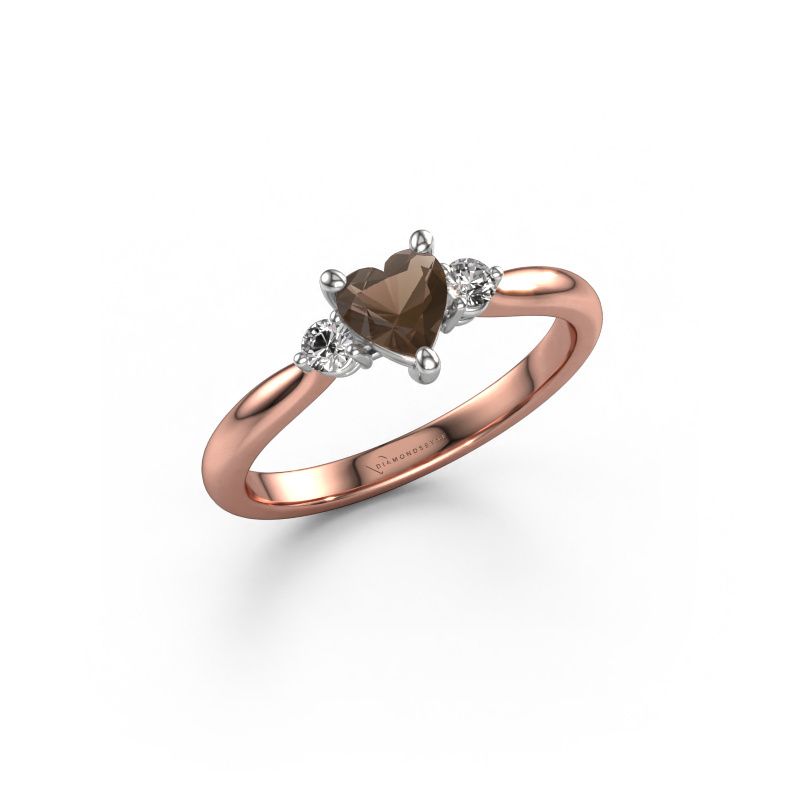 Verlobungsring Lieselot HRT 585 Roségold Rauchquarz 5 mm
