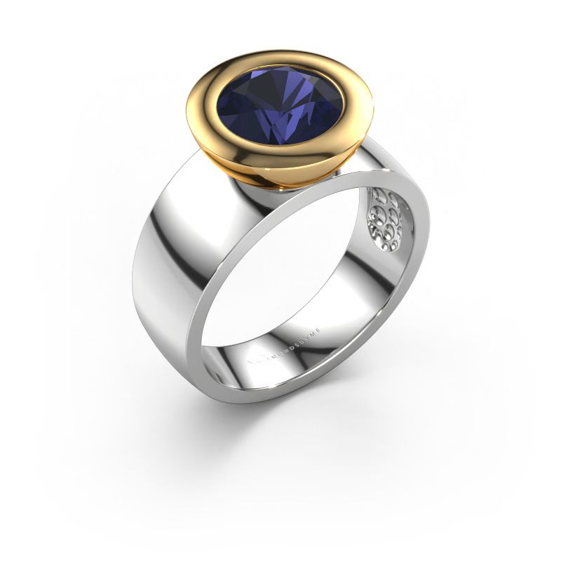 Ring Maxime 585 witgoud saffier 8 mm