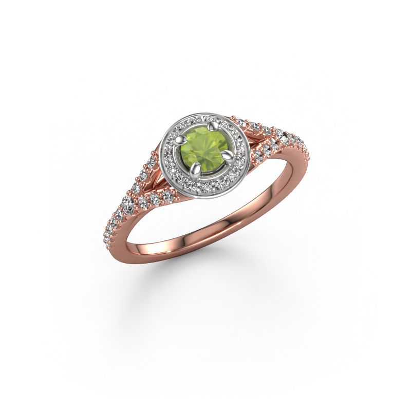 Verlobungsring Pamela RND 585 Roségold Peridot 4 mm