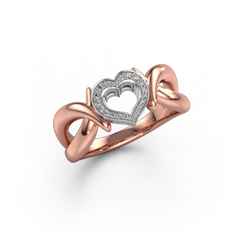 Ring Earlie 1 585 Roségold Zirkonia 1.1 mm