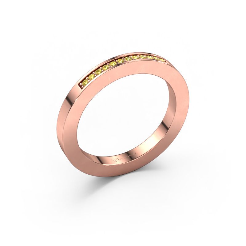 Bague superposable Loes 1 585 or rose saphir jaune 1.1 mm