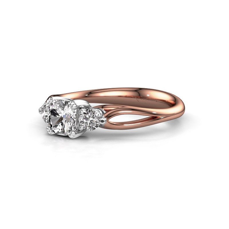 Afbeelding van Verlovingsring Amie cus 585 rosé goud diamant 0.95 crt