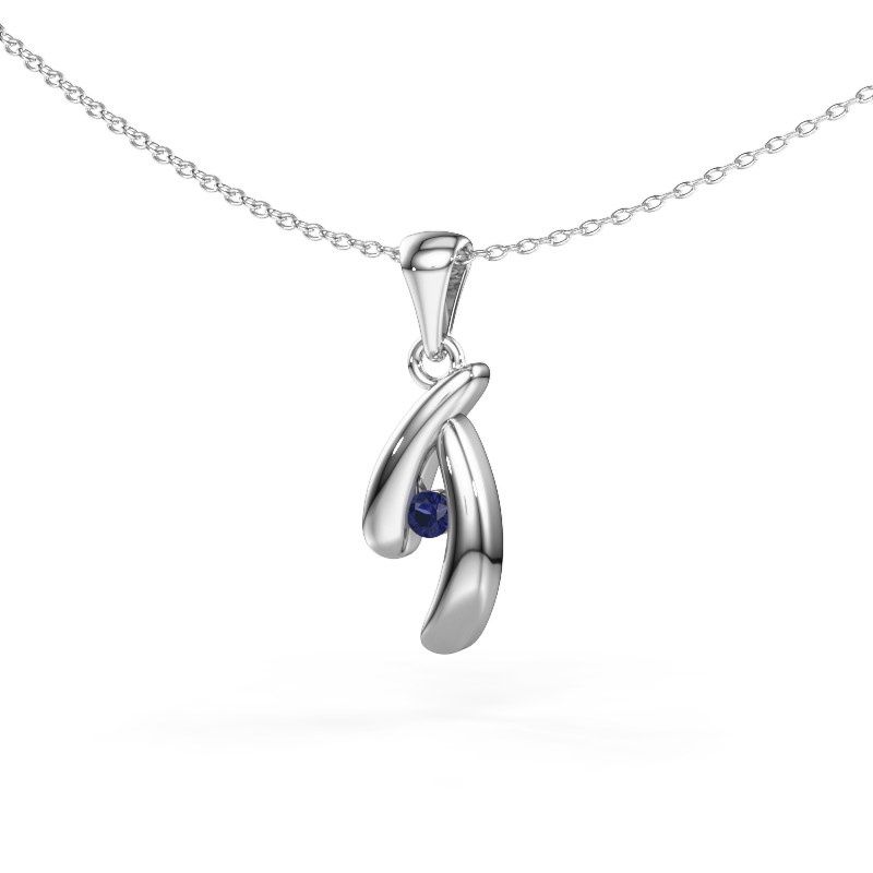 Pendentif Jinke 585 or blanc saphir 2.5 mm