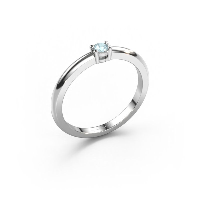Ring Michelle 1 950 platinum aquamarine 2.7 mm