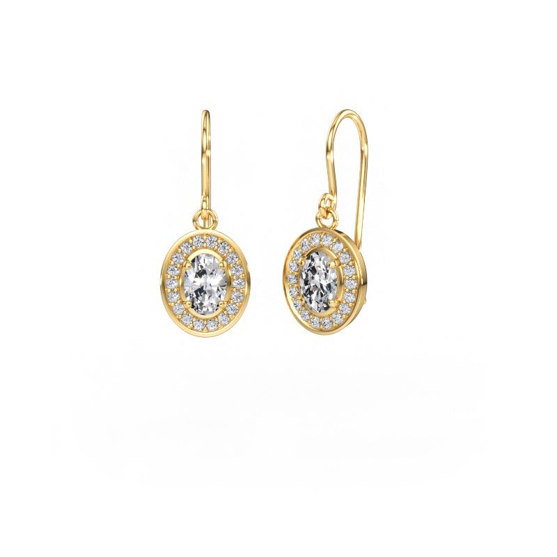 Hengende øredobber Layne 1 585 gull diamant 1.56 crt