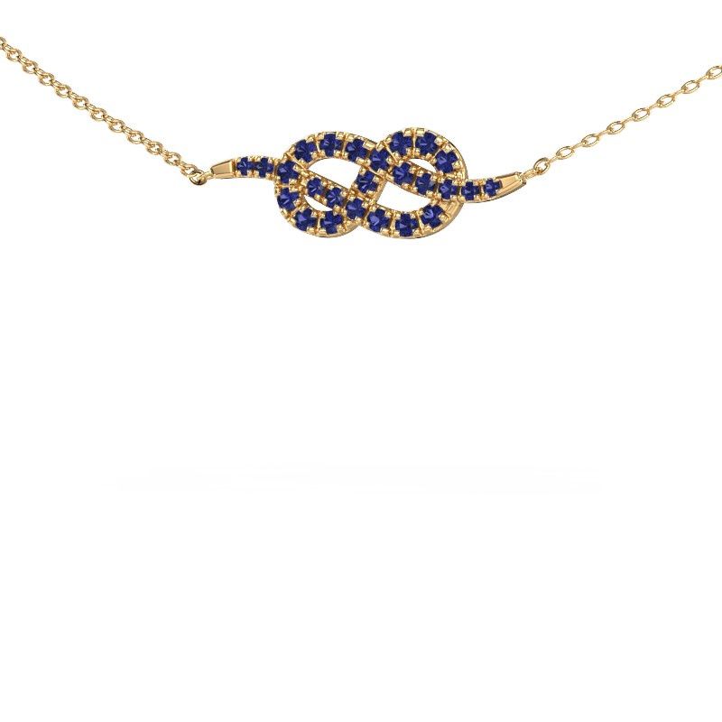 Halsband Infinity 1 585 gult guld safir 1.1 mm