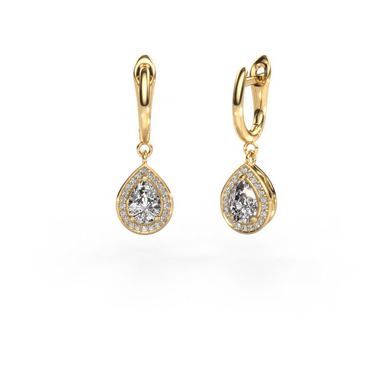 Drop earrings Ginger 1 585 gold lab grown diamond 1.52 crt