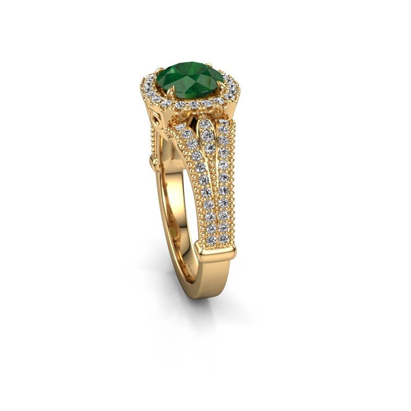 Image of Engagement ring Darla 585 gold emerald 6.5 mm