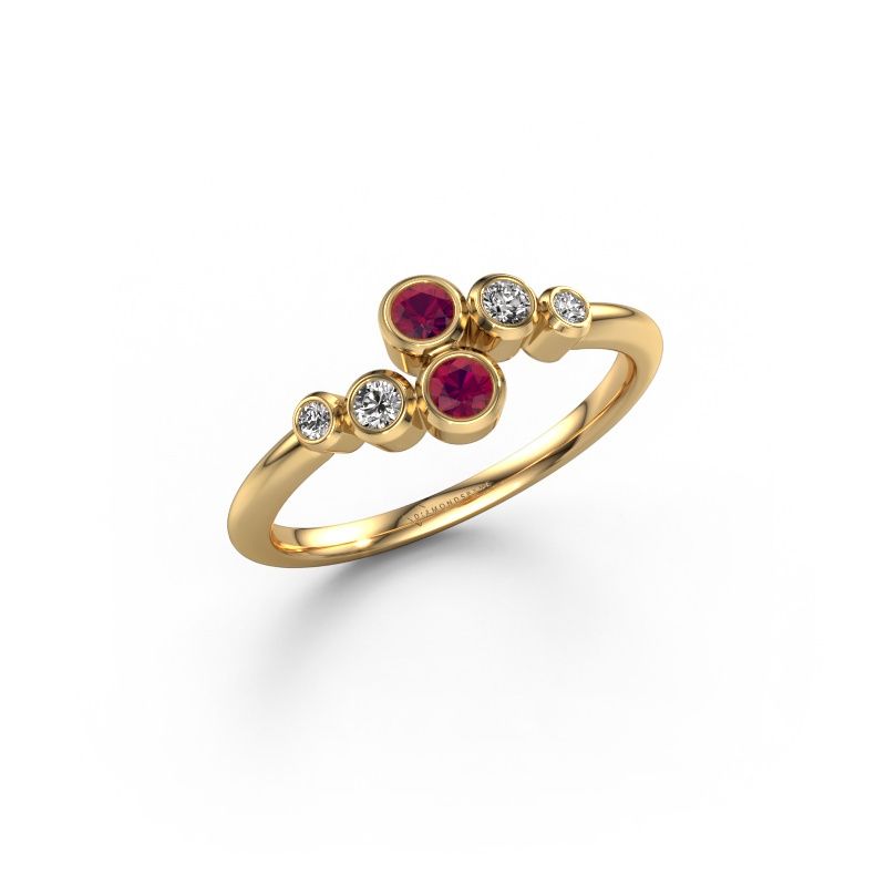 Ring Lonnie 585 gold rhodolite 2.5 mm
