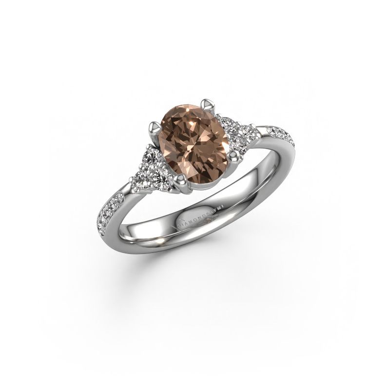 Verlobungsring Aleida OVL 2 950 Platin Braun Diamant 1.362 crt