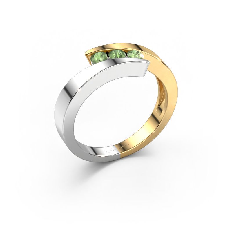 Ring Gracia 585 Gold Turmalin grün 2.7 mm