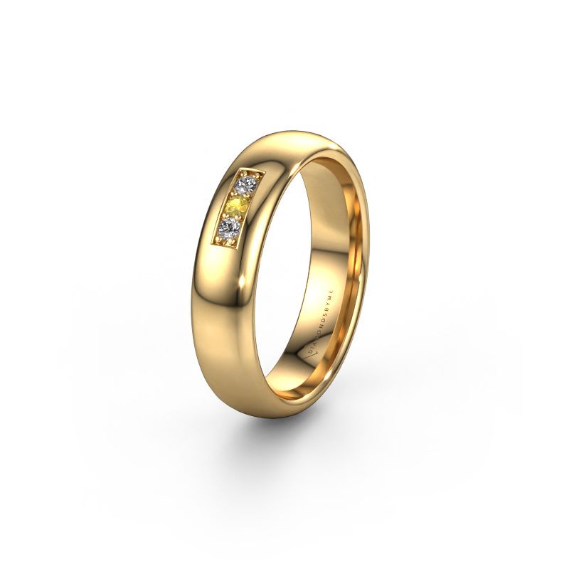 Wedding ring WH0110L35BP 585 gold yellow sapphire ±5 x 2 mm