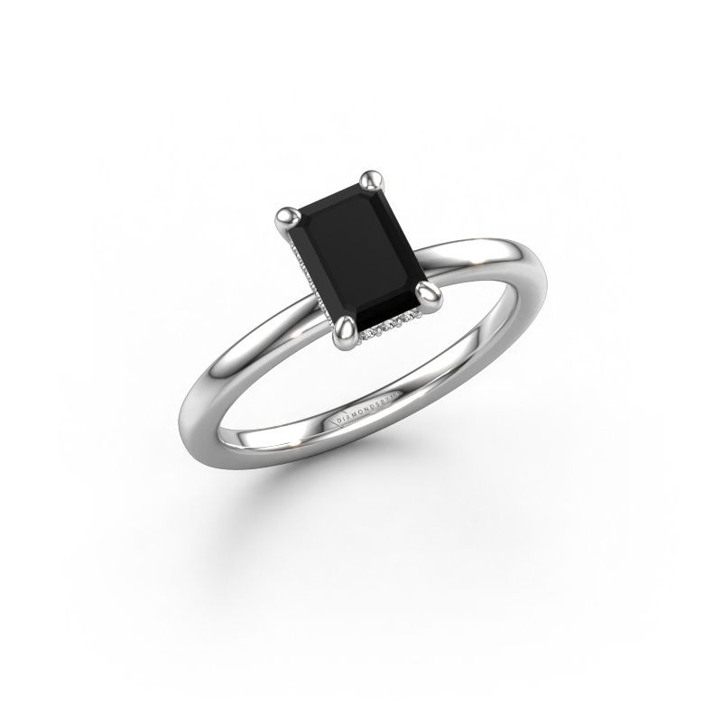 Verlovingsring Simone EME 2 950 platina zwarte diamant 1.380 crt