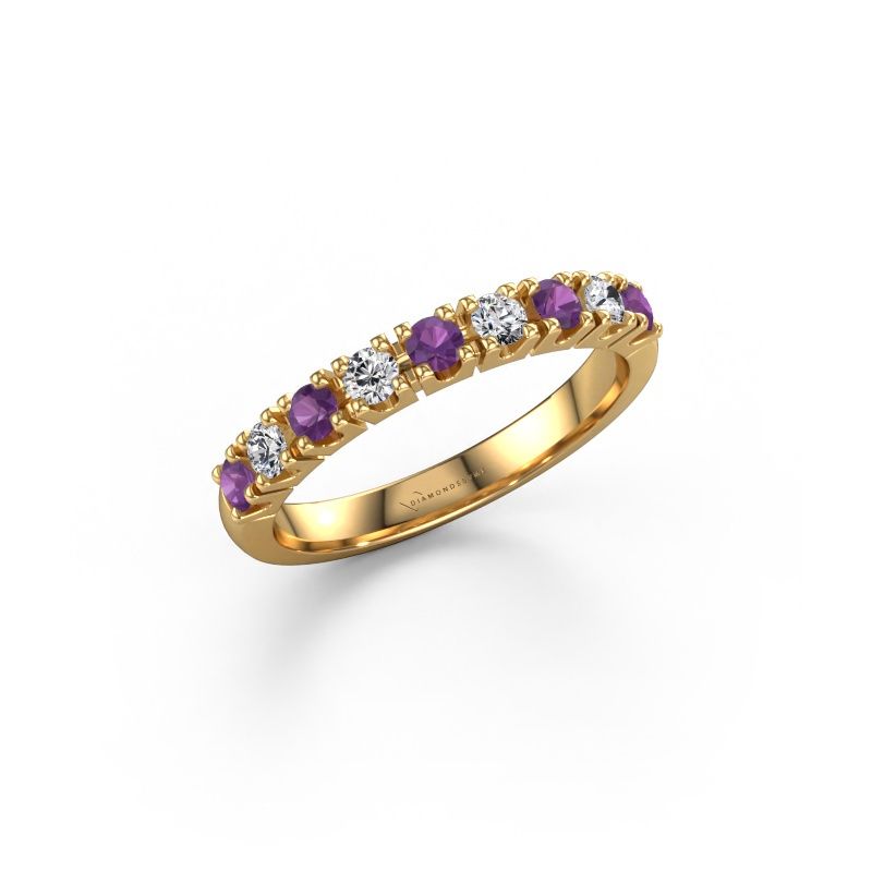 Ring Rianne 9 585 gold amethyst 2.4 mm