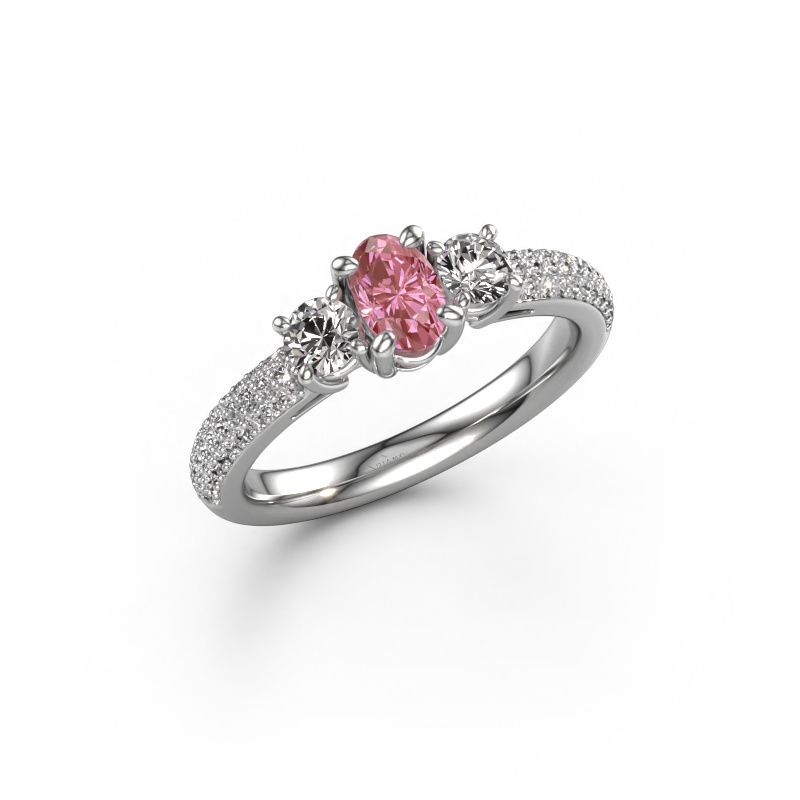 Verlobungsring Marielle OVL 950 Platin rosa Labordiamant 6.5x4.5 mm