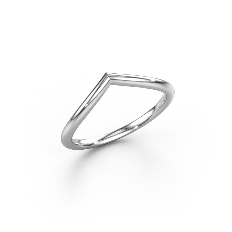 Stackable ring SR30D2 585 white gold