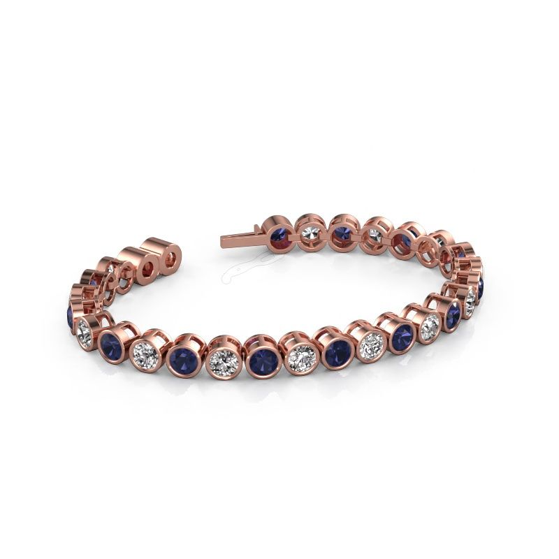 Tennisarmband Allegra 5 mm 585 Roségold Saphir 5 mm