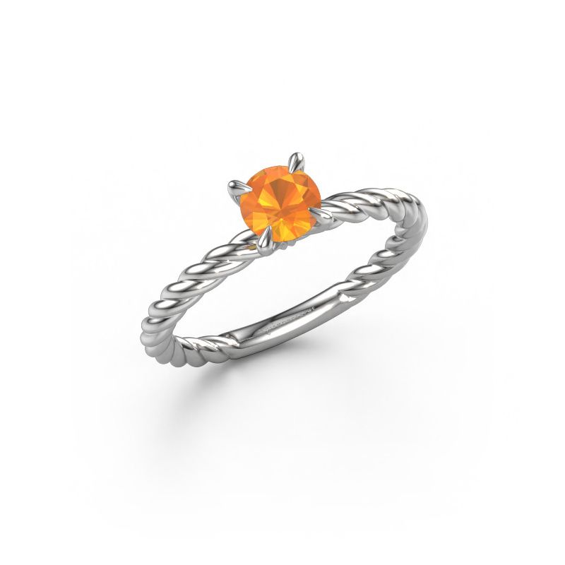 Engagement ring Twanna 950 platinum citrin 5 mm