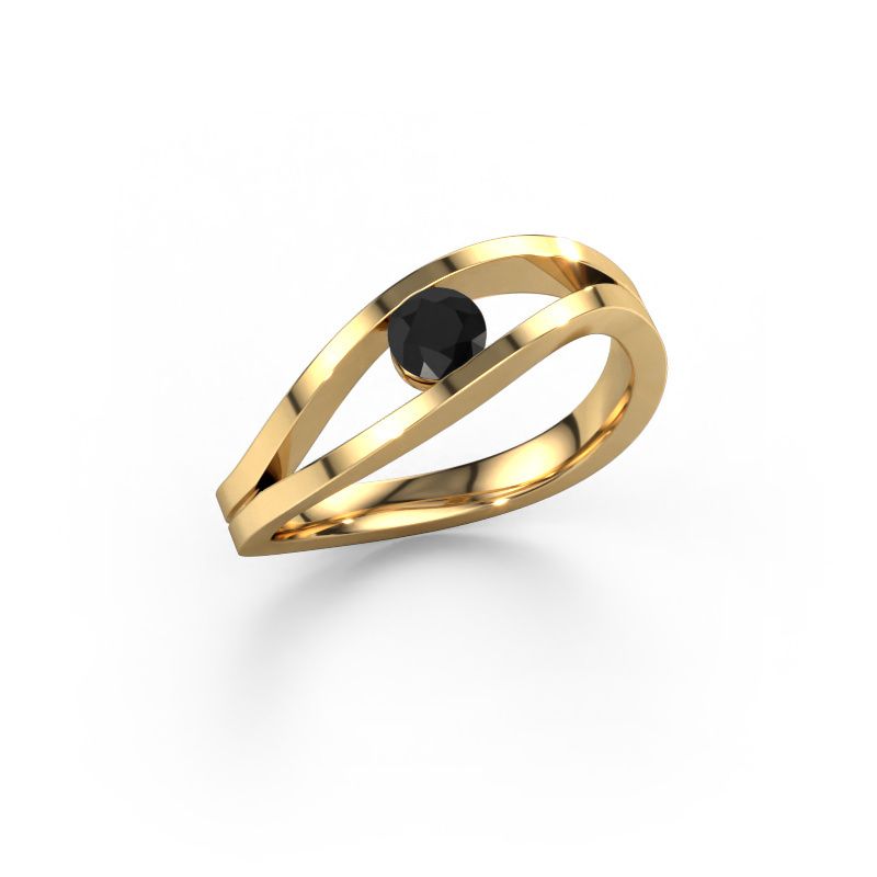 Ring Sigrid 1 585 gold black diamond 0.30 crt