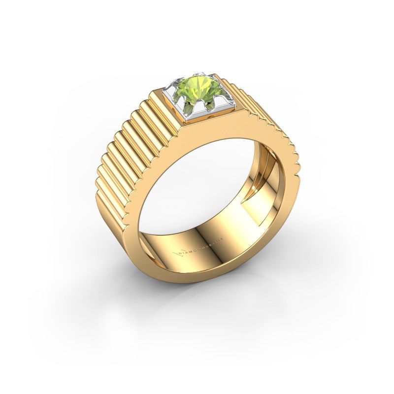 Image of Pinky ring Elias 585 gold peridot 5 mm