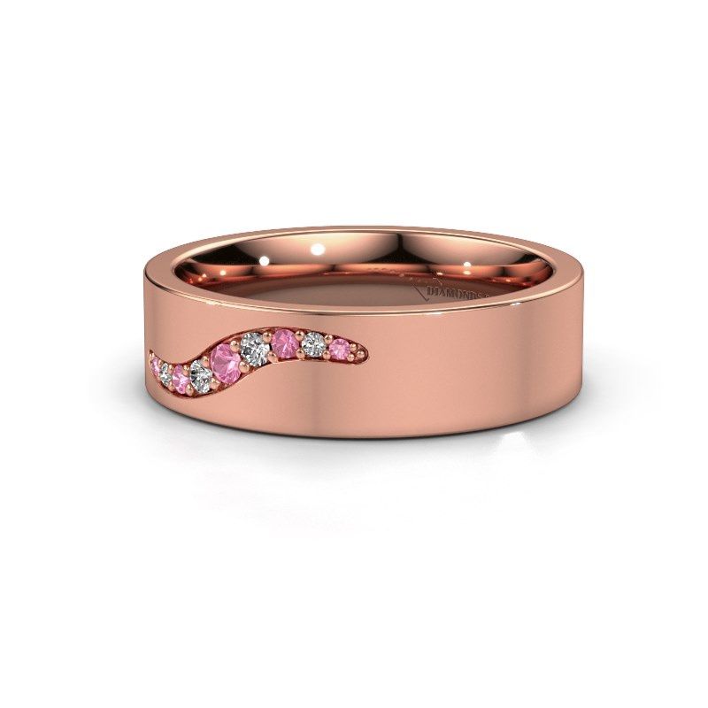 Image of Wedding ring WH2053L16BP<br/>585 rose gold ±6x2 mm<br/>Pink sapphire