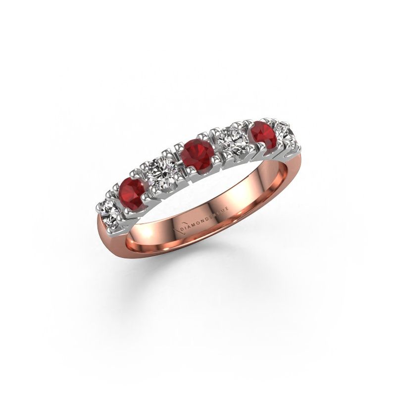 Ring Rianne 7 585 rose gold ruby 3 mm