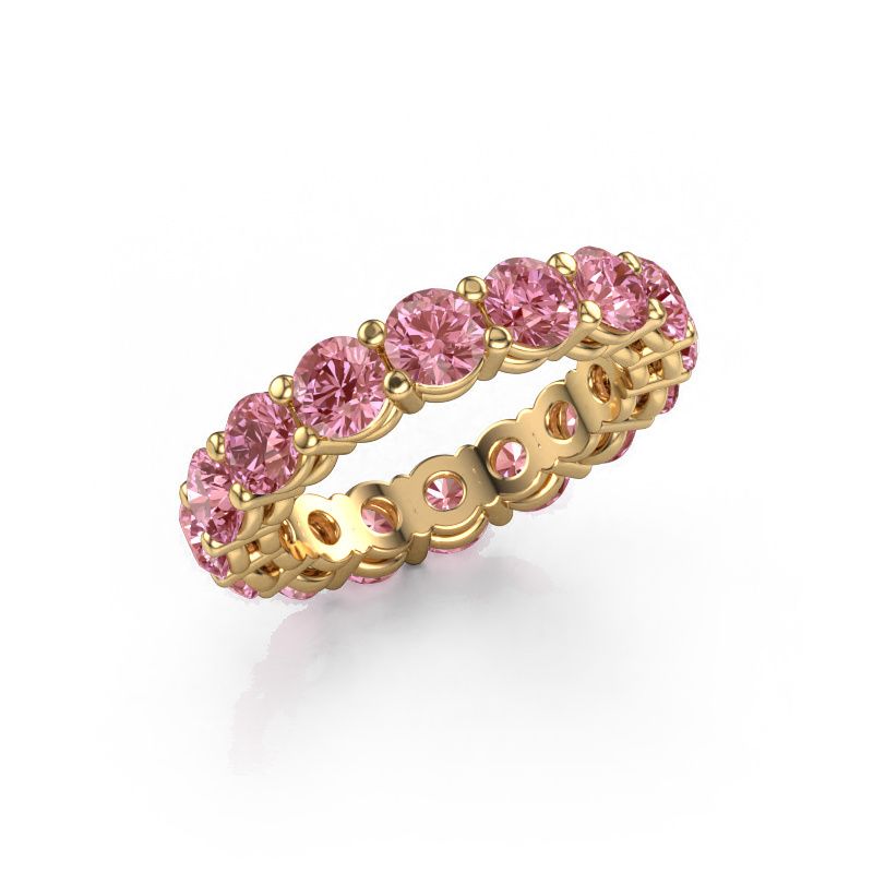 Stackable ring Michelle full 4.2 585 gold pink lab grown diamond 4.2 mm