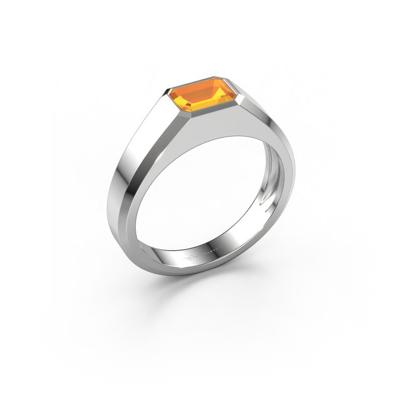 Men's ring Dylan 1 950 platinum citrin 7x5 mm