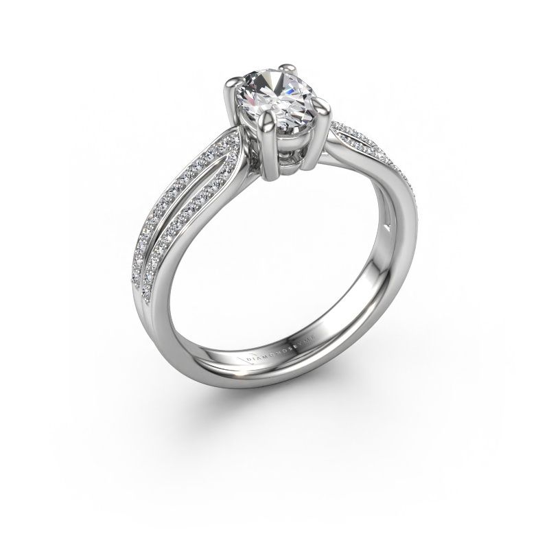 Verlobungsring Antonia ovl 2 950 Platin Diamant 0.930 crt