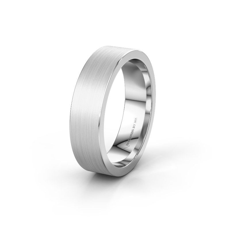 Image of Wedding ring WH0100M16BM<br/>585 white gold ±6x2 mm