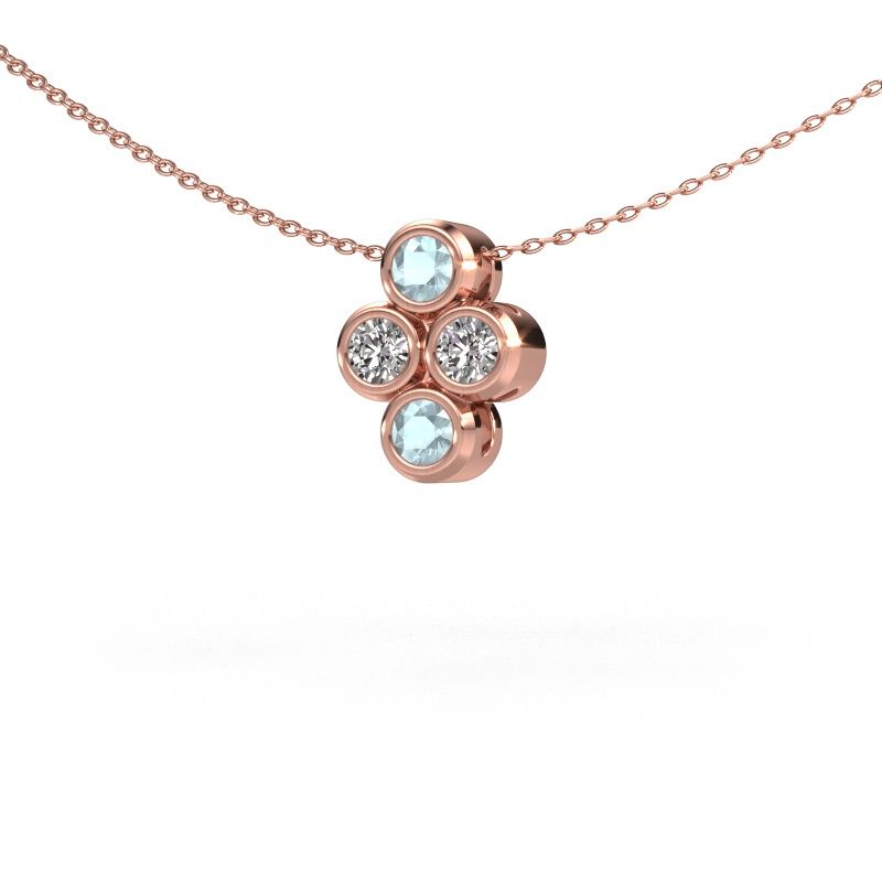 Anhänger Judi 585 Roségold Aquamarin 3.4 mm