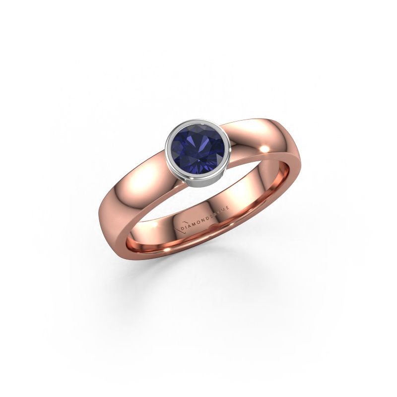 Bague Ise 1 585 or rose saphir 4.7 mm