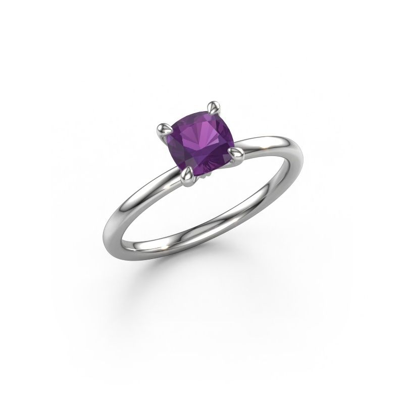 Verlobungsring Crystal CUS 1 585 Weißgold Amethyst 5.5 mm