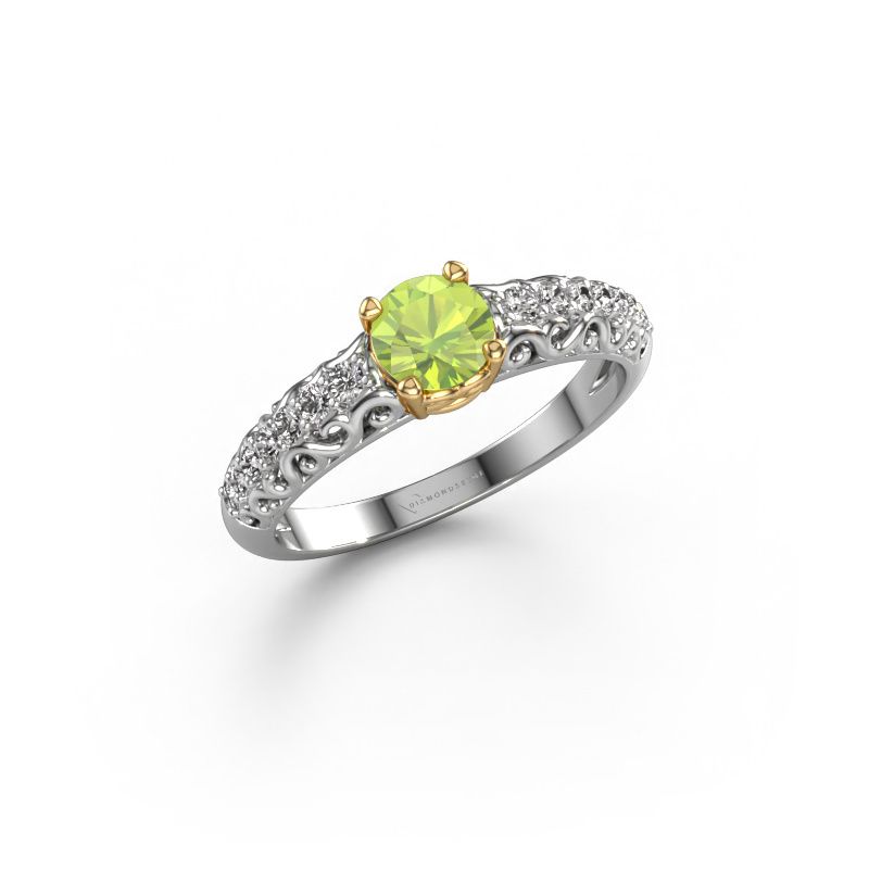 Verlobungsring Mellie 585 Weißgold Peridot 5 mm