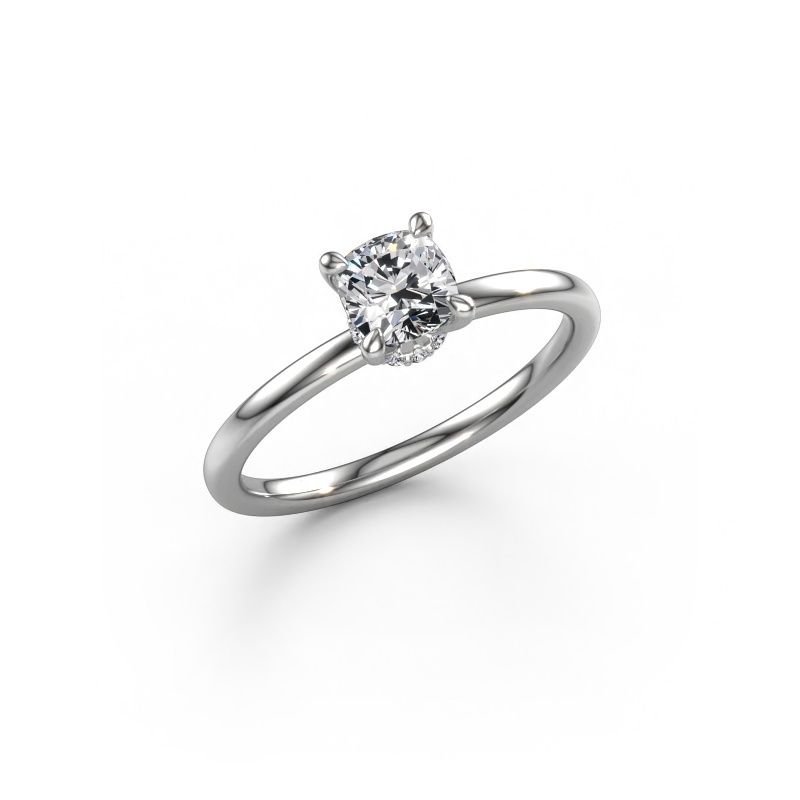 Engagement ring Crystal CUS 3 585 white gold diamond 0.70 crt
