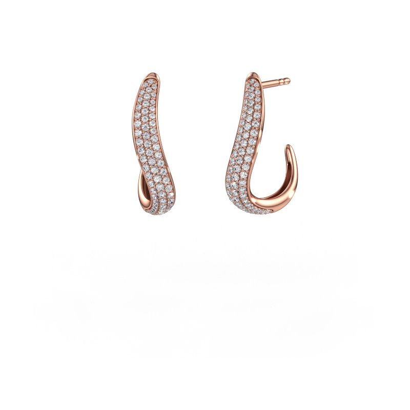 Oorbellen Dina 2 585 rosé goud diamant 0.645 crt