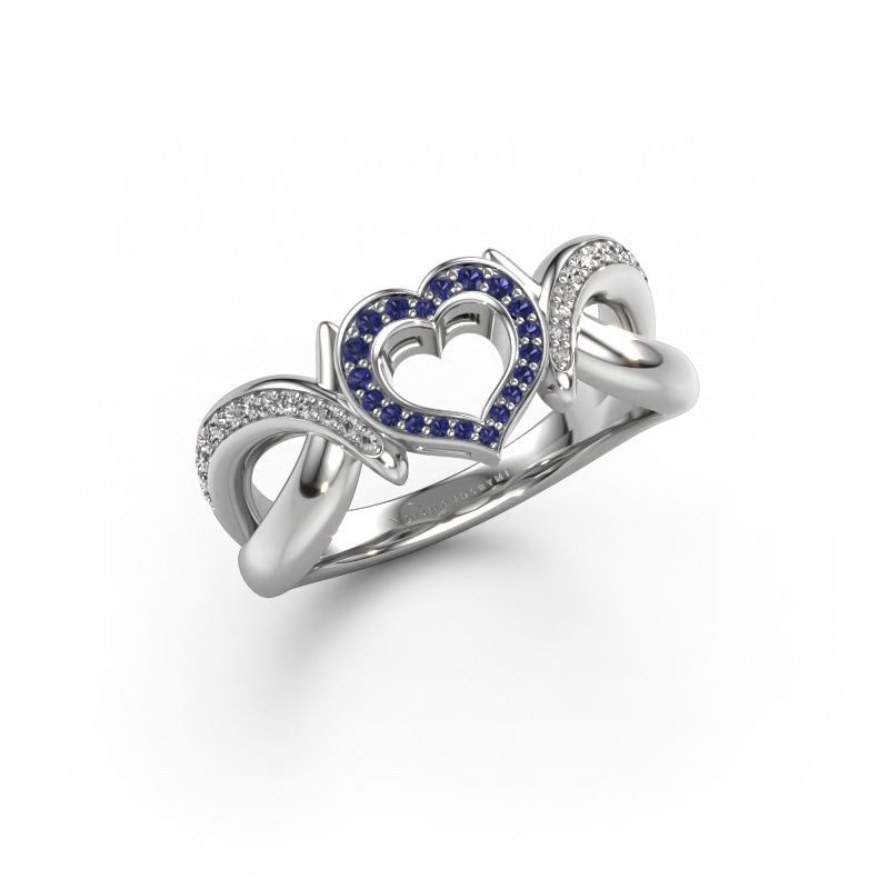 Ring Earlie 2 585 white gold sapphire 1.1 mm