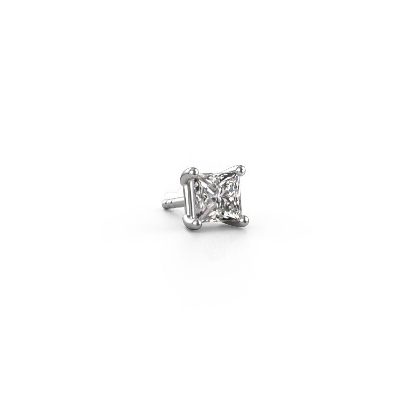 Männer Ohrstecker Dave SQR 585 Weißgold Diamant 0.50 crt