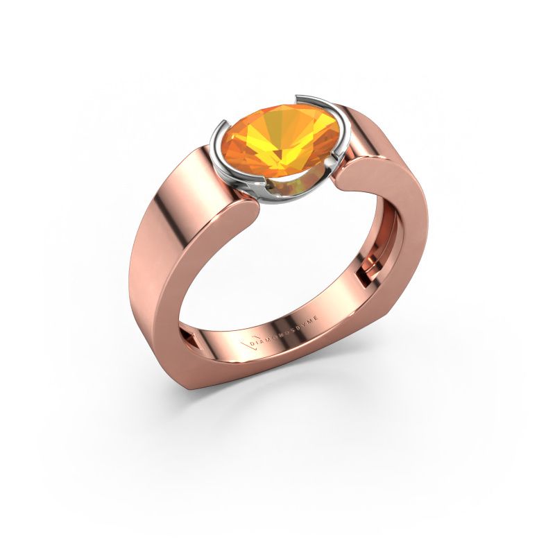 Ring Tonya 585 rose gold citrin 8x6 mm