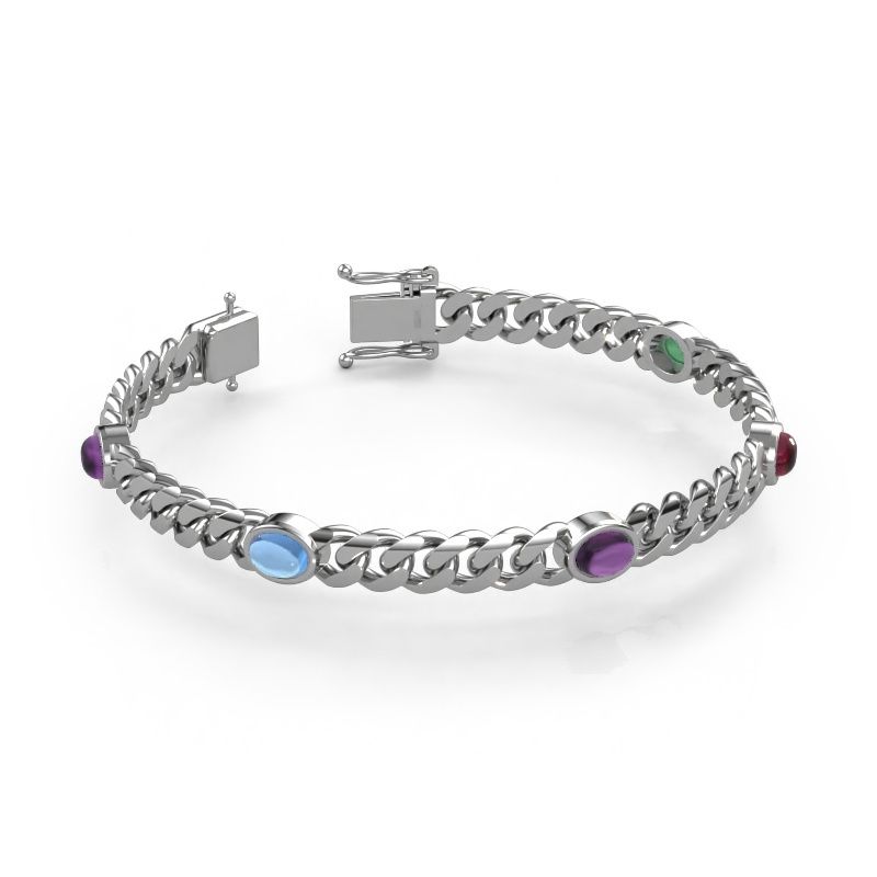 Link link bracelet Corinne 5 7mm 585 white gold